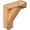 Ekena Millwork Traditional Arts and Crafts Smooth Bracket w/ Offset Brace, Western Red Cedar, 5 1/2"W x 16"D x 16"H BKT0604X16X16TRA03SWR - alternate 1
